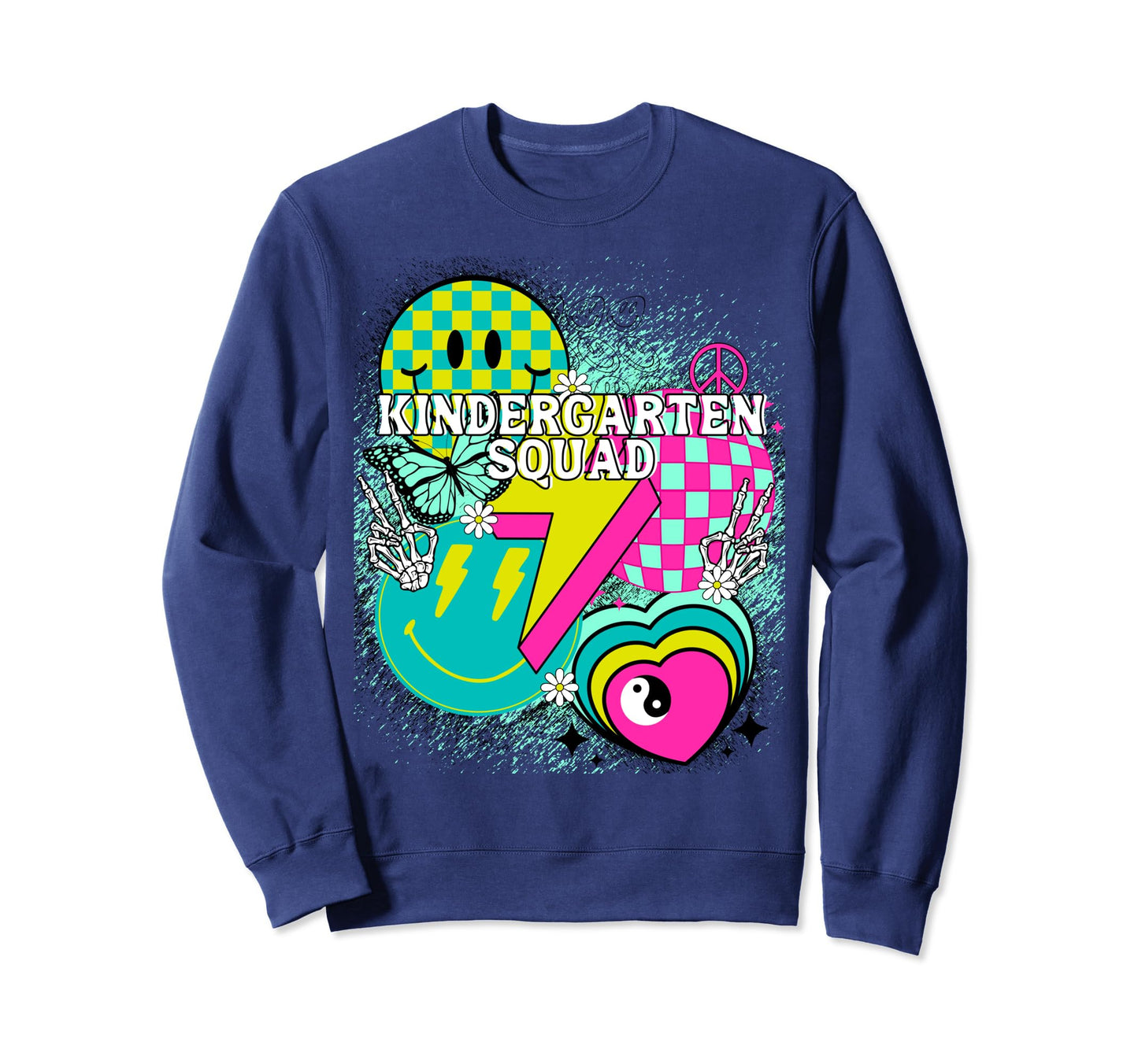 Kindergarten Happy Butterfly Y2K Prep Sweatshirt - Streetwear Style Unisex - T-Shirt, Sweatshirt, Hoodie