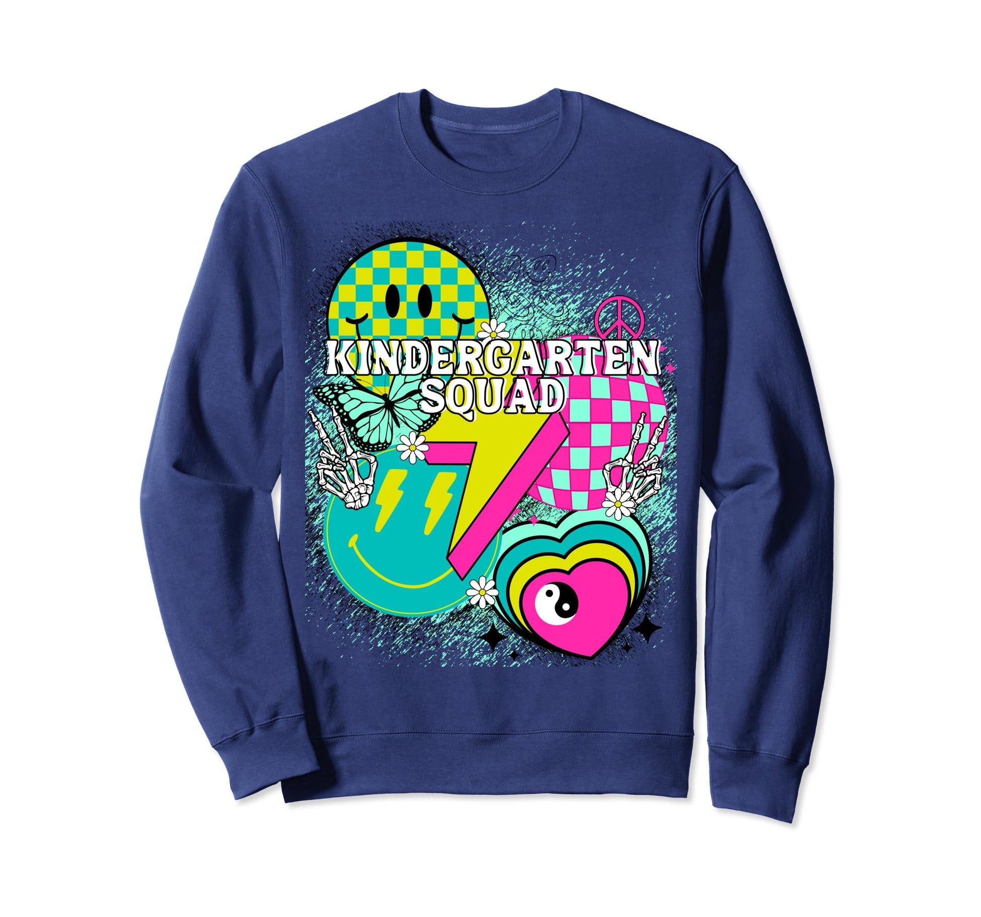 Kindergarten Happy Butterfly Y2K Prep Sweatshirt - Streetwear Style Unisex - T-Shirt, Sweatshirt, Hoodie