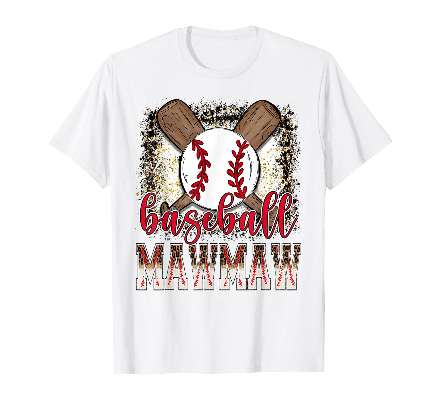 Baseball Mawmaw Leopard Proud Ball T-Shirt - Custom Art Print Men Women - T-Shirt, Sweatshirt, Hoodie