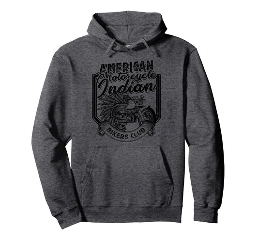 American Motorcycle Indian Bikers Hoodie - Aesthetic Graphic Men Women - T-Shirt, Sweatshirt, Hoodie