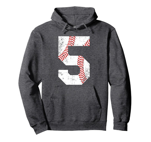 Baseball 5 Jersey Number Hoodie - Streetwear Style Unisex - T-Shirt, Sweatshirt, Hoodie