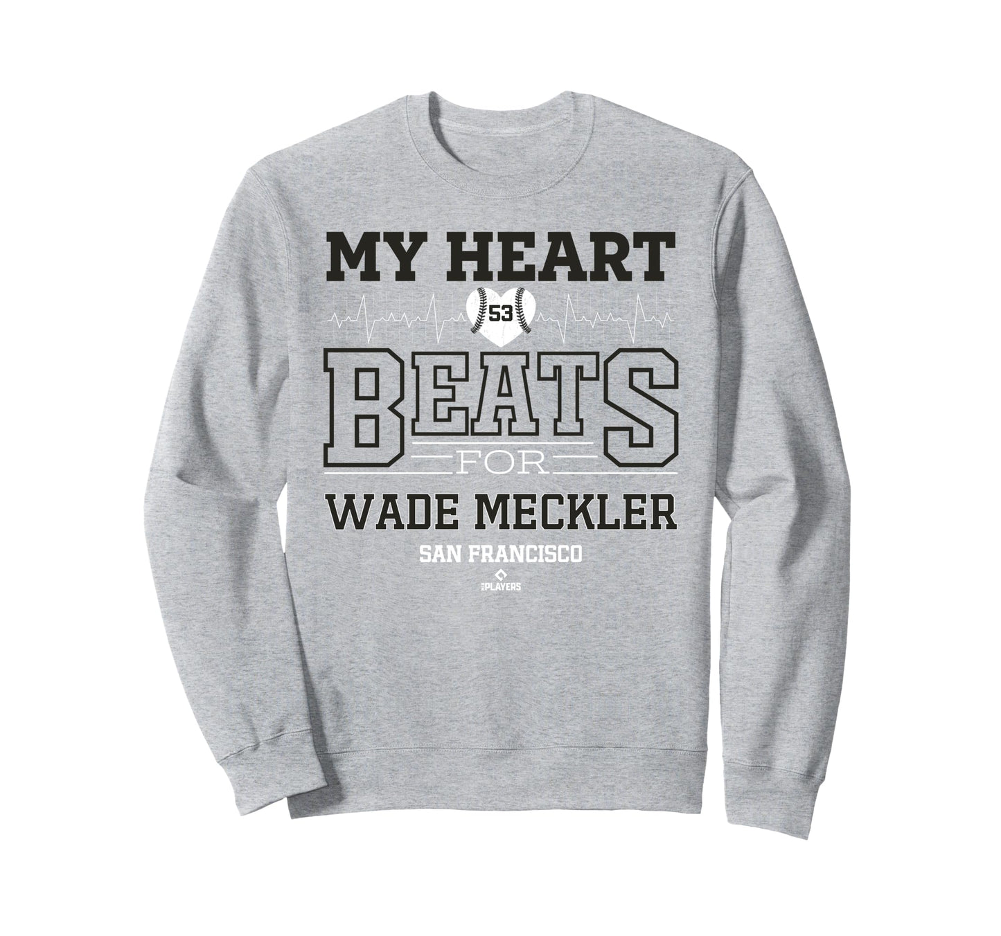 My Heart Beats Wade Meckler San Sweatshirt - Minimalist Print Unisex - T-Shirt, Sweatshirt, Hoodie