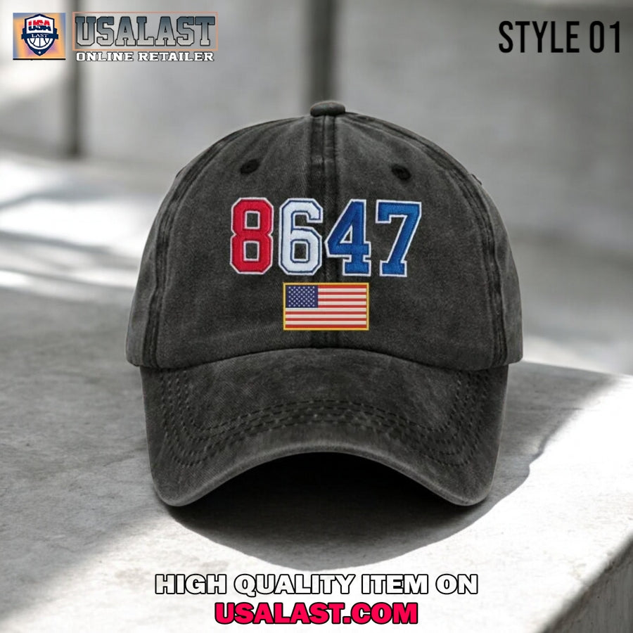 8647 Washed Print Baseball Hat Cap - Adult & Kids T-Shirts, Sweatshirts & Hoodies apparel design preview 1