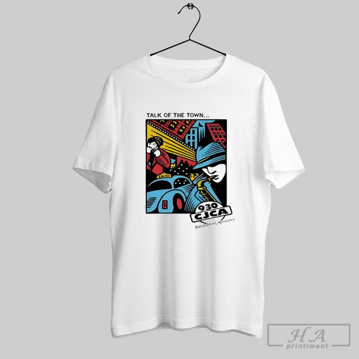 930 Cjca Radio Talk Of The Town Retro - Adult & Kids T-Shirts, Sweatshirts & Hoodies apparel design preview 1
