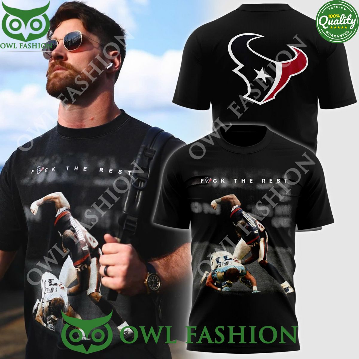 Houston Texans Dalton Schultz Fuck the rest - Adult & Kids T-Shirts, Sweatshirts & Hoodies apparel design preview 1