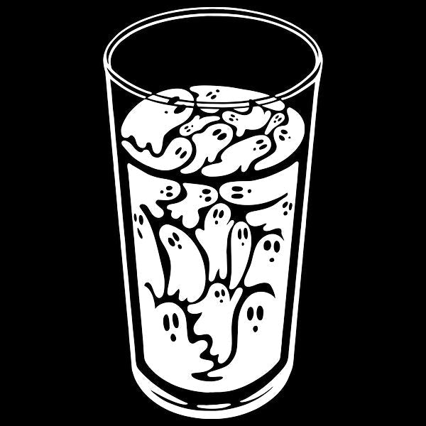 A Glass Of Ghosts - Adult & Kids T-Shirts, Sweatshirts & Hoodies apparel design preview 1
