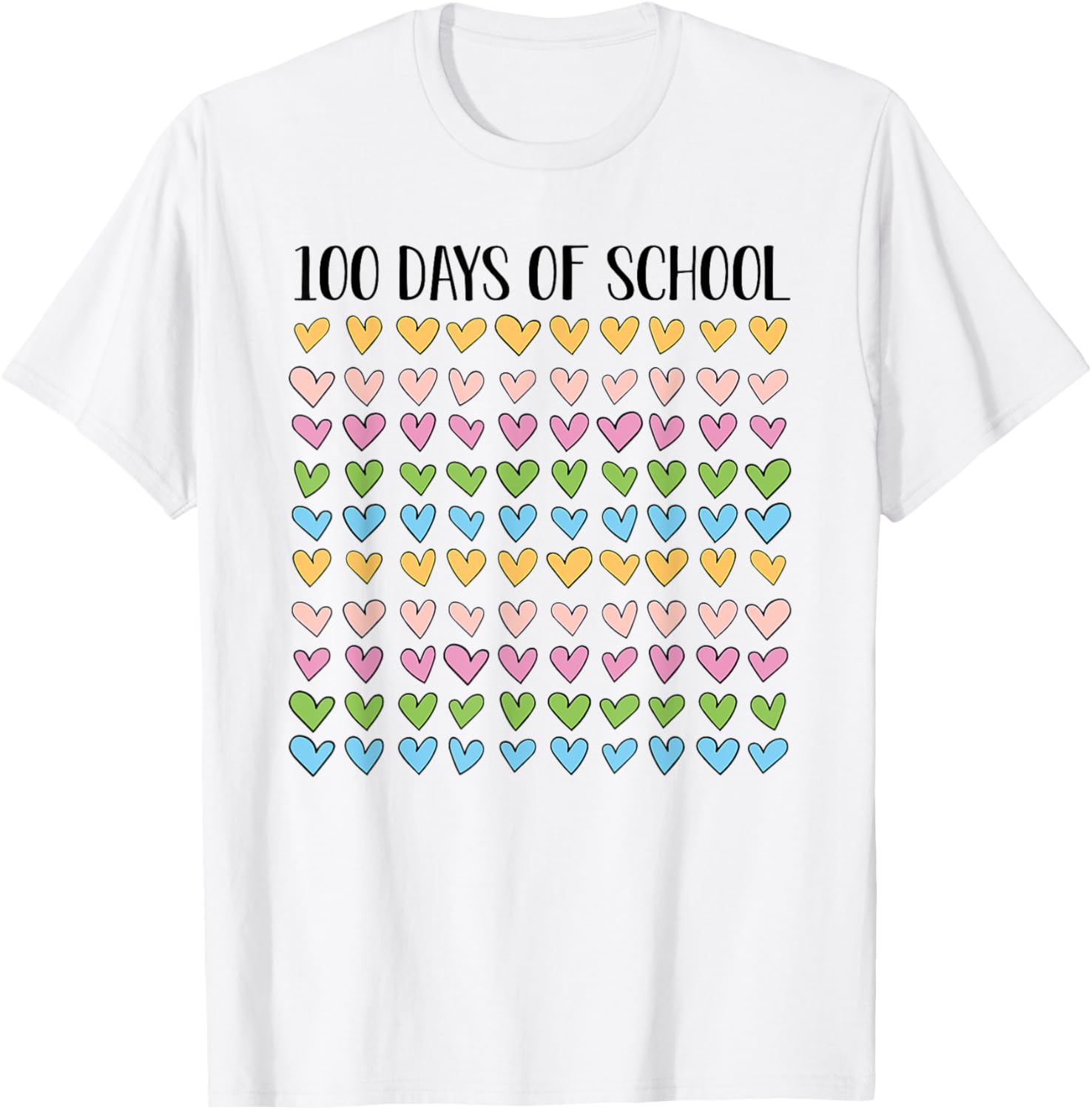 100 Days School Hearts 100Th Teacher Hoodie Authentic Apparel