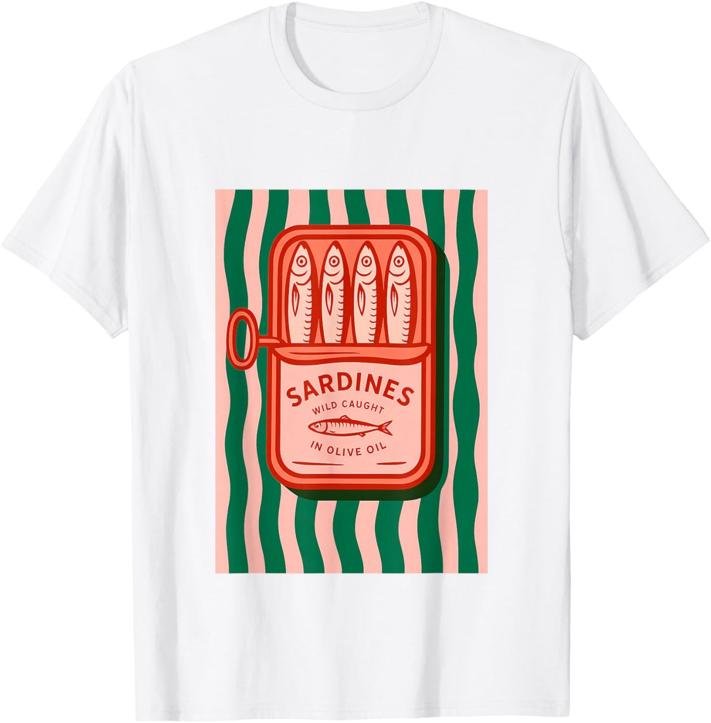 Sardines Tinned Fish Retro Graphic Summer for Men - Adult & Kids T-Shirts, Sweatshirts & Hoodies apparel design preview 1