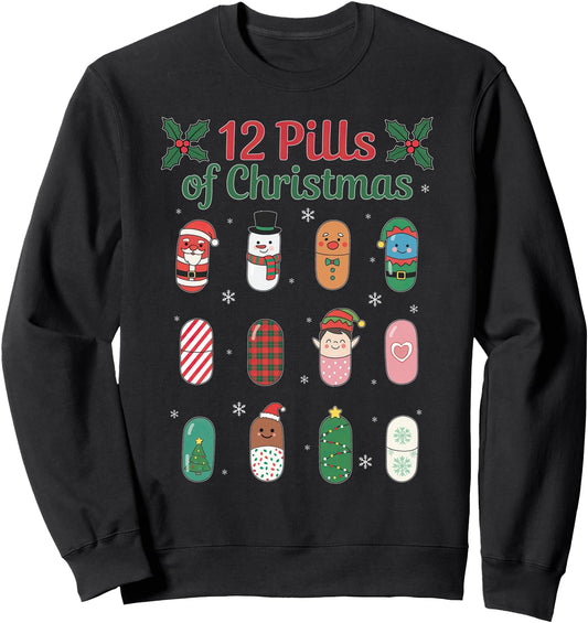 12 Pills Pill Pharmacy Tech TShirt Unique Fashion