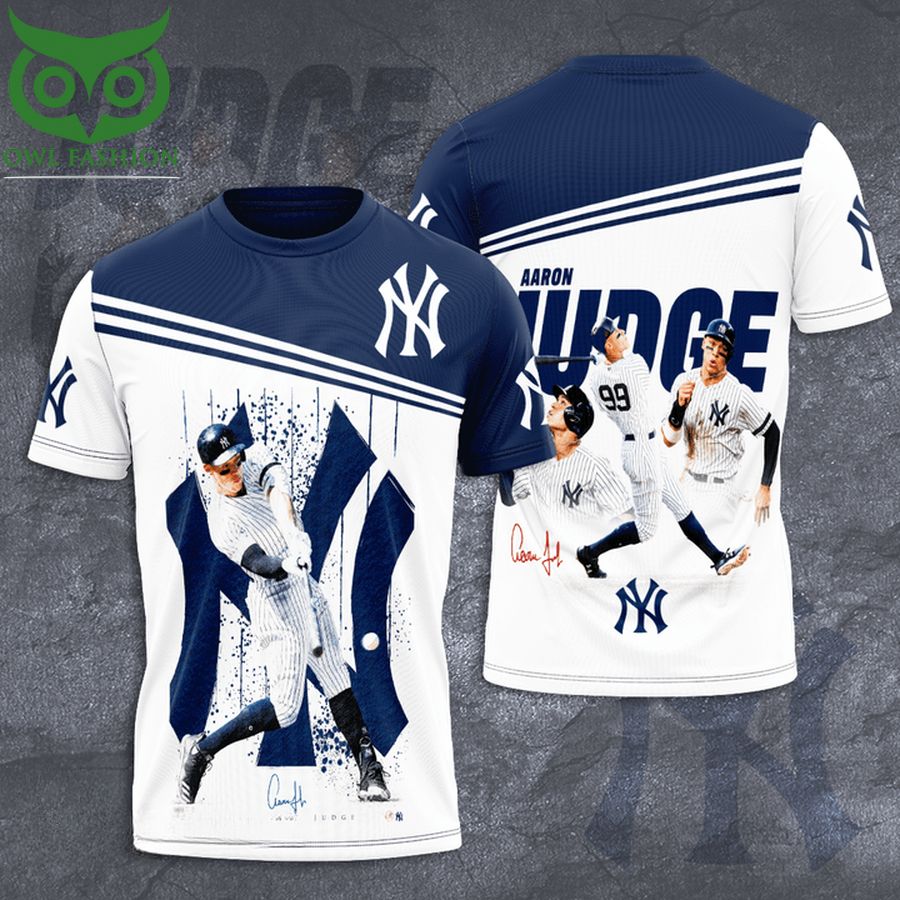 New York Yankees MLB Aaron Judge Dark Blue 3D - Adult & Kids T-Shirts, Sweatshirts & Hoodies apparel design preview 1