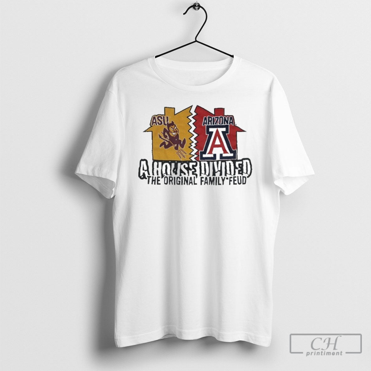 Asu Sun Devils Vs Arizona Wildcats A House Divided - Adult & Kids T-Shirts, Sweatshirts & Hoodies apparel design preview 1