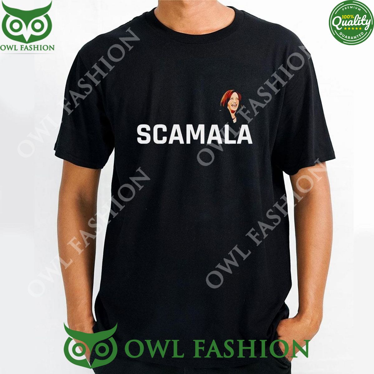 2024 Kamala Harris Parody Scamala Caricature - Adult & Kids T-Shirts, Sweatshirts & Hoodies apparel design preview 1