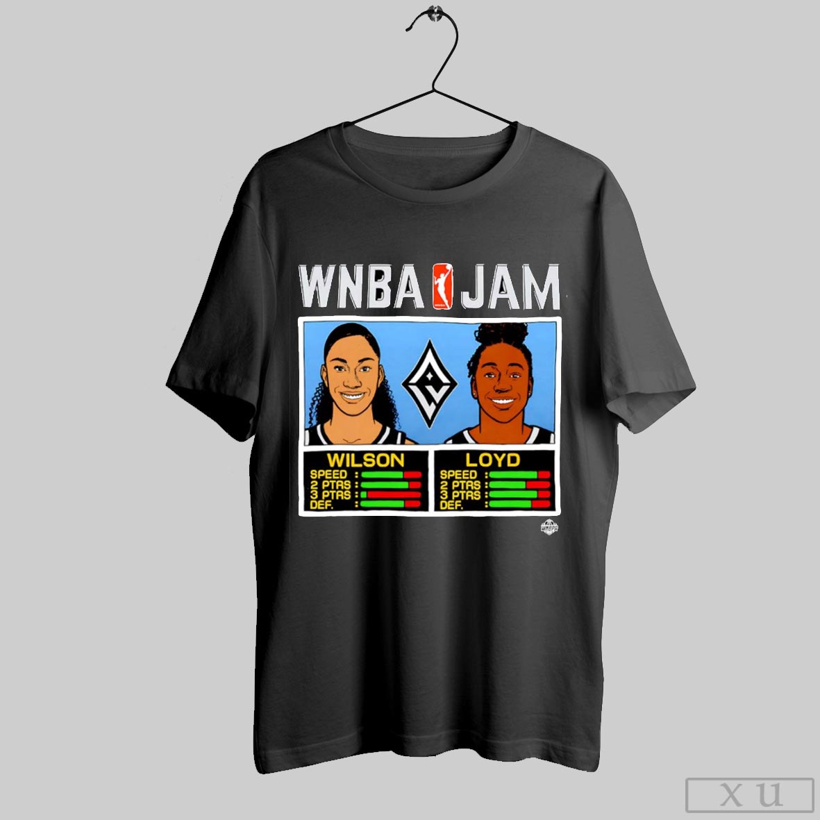 Aja Wilson And Jewell Loyd Las Vegas Aces Wnba Jam - Adult & Kids T-Shirts, Sweatshirts & Hoodies apparel design preview 1