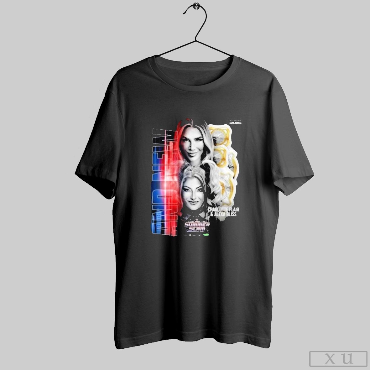 Alexa Bliss And Charlotte Flair Summer Slam - Adult & Kids T-Shirts, Sweatshirts & Hoodies apparel design preview 1