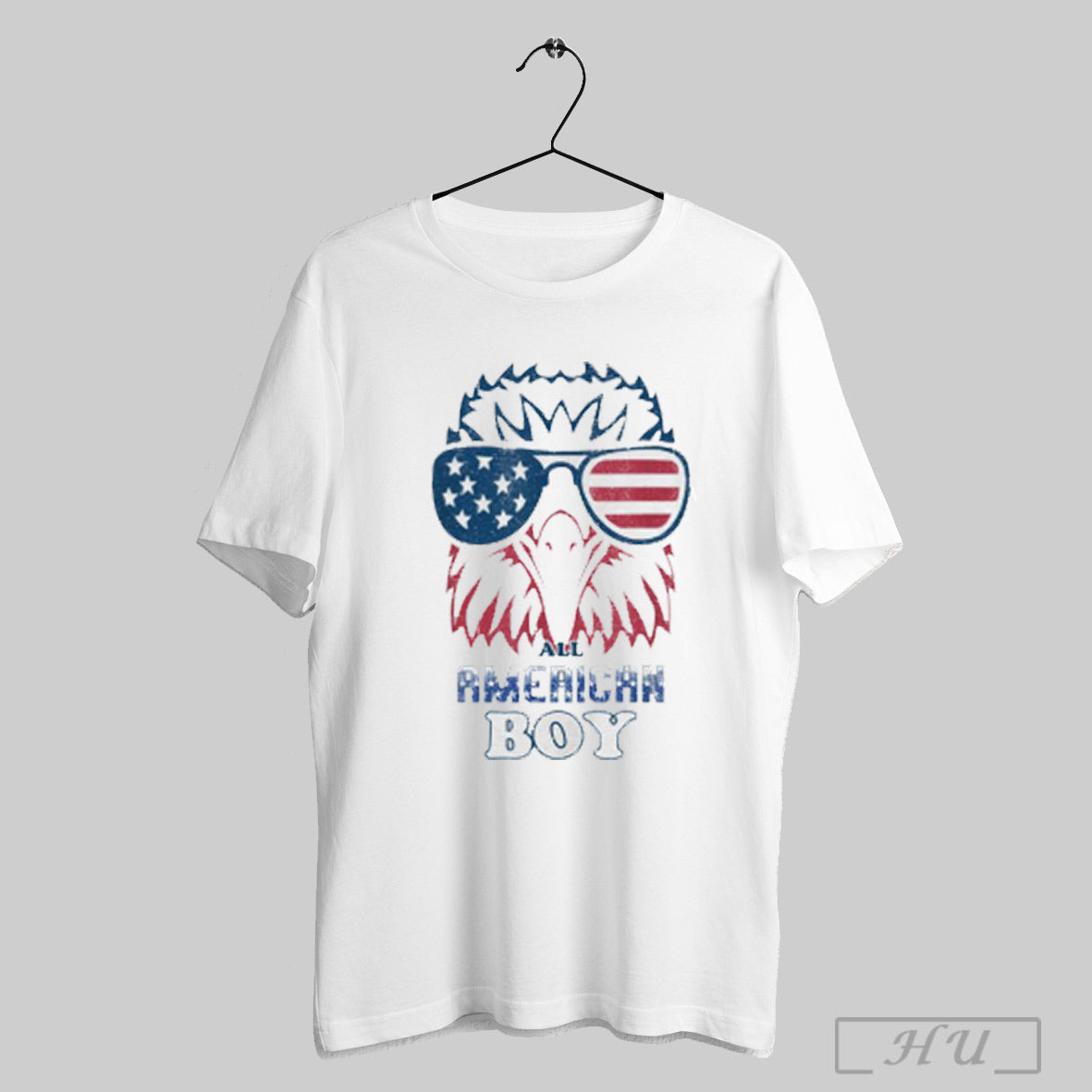 All American Boy Retro Eagle Flag Vintage 4th July - Adult & Kids T-Shirts, Sweatshirts & Hoodies apparel design preview 1