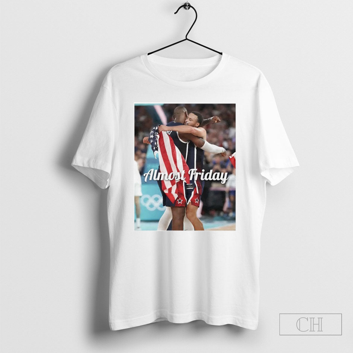 Almost Friday Bron And Steph Olympics - Adult & Kids T-Shirts, Sweatshirts & Hoodies apparel design preview 1