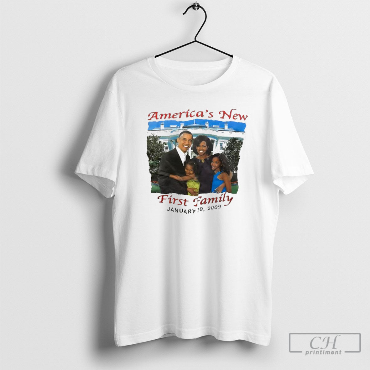 Americas New First Family January 20 2009 - Adult & Kids T-Shirts, Sweatshirts & Hoodies apparel design preview 1
