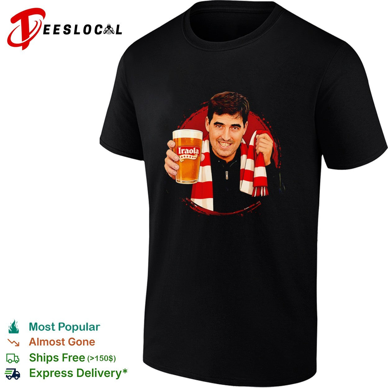 Andoni Iraola Beer Toast Bournemouth Manager - Adult & Kids T-Shirts, Sweatshirts & Hoodies apparel design preview 1