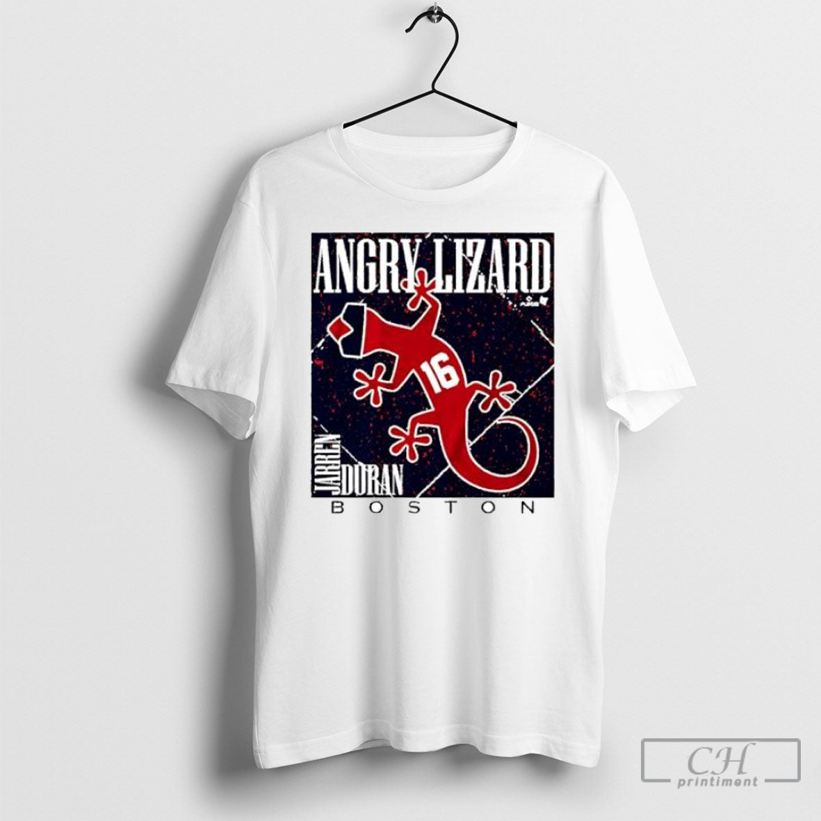 Angry Lizard Jarren Duran 16 Boston Red Sox Baseball - Adult & Kids T-Shirts, Sweatshirts & Hoodies apparel design preview 1