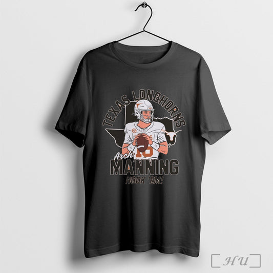 Arch Manning Texas Longhorns Player Hook Em - Adult & Kids T-Shirts, Sweatshirts & Hoodies apparel design preview 1