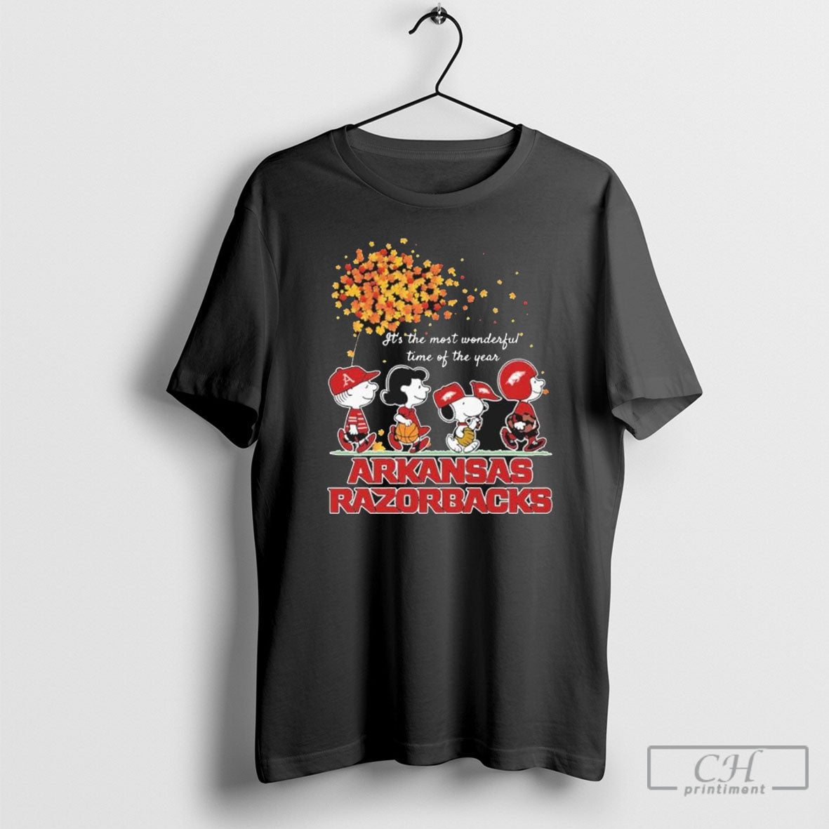Arkansas Razorbacks And Peanuts Characters Its The - Adult & Kids T-Shirts, Sweatshirts & Hoodies apparel design preview 1