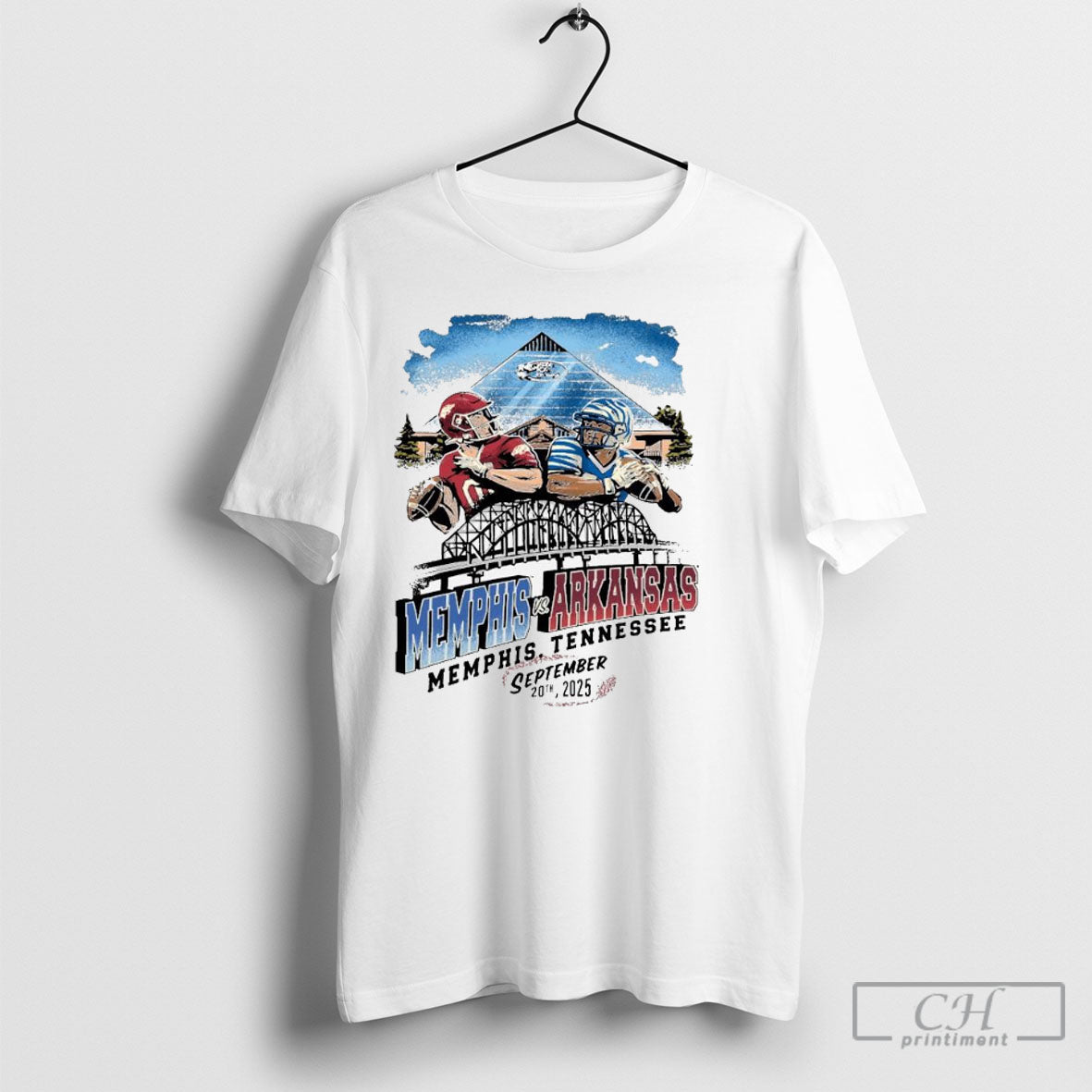Arkansas Razorbacks Vs Memphis Tigers September 20th - Adult & Kids T-Shirts, Sweatshirts & Hoodies apparel design preview 1