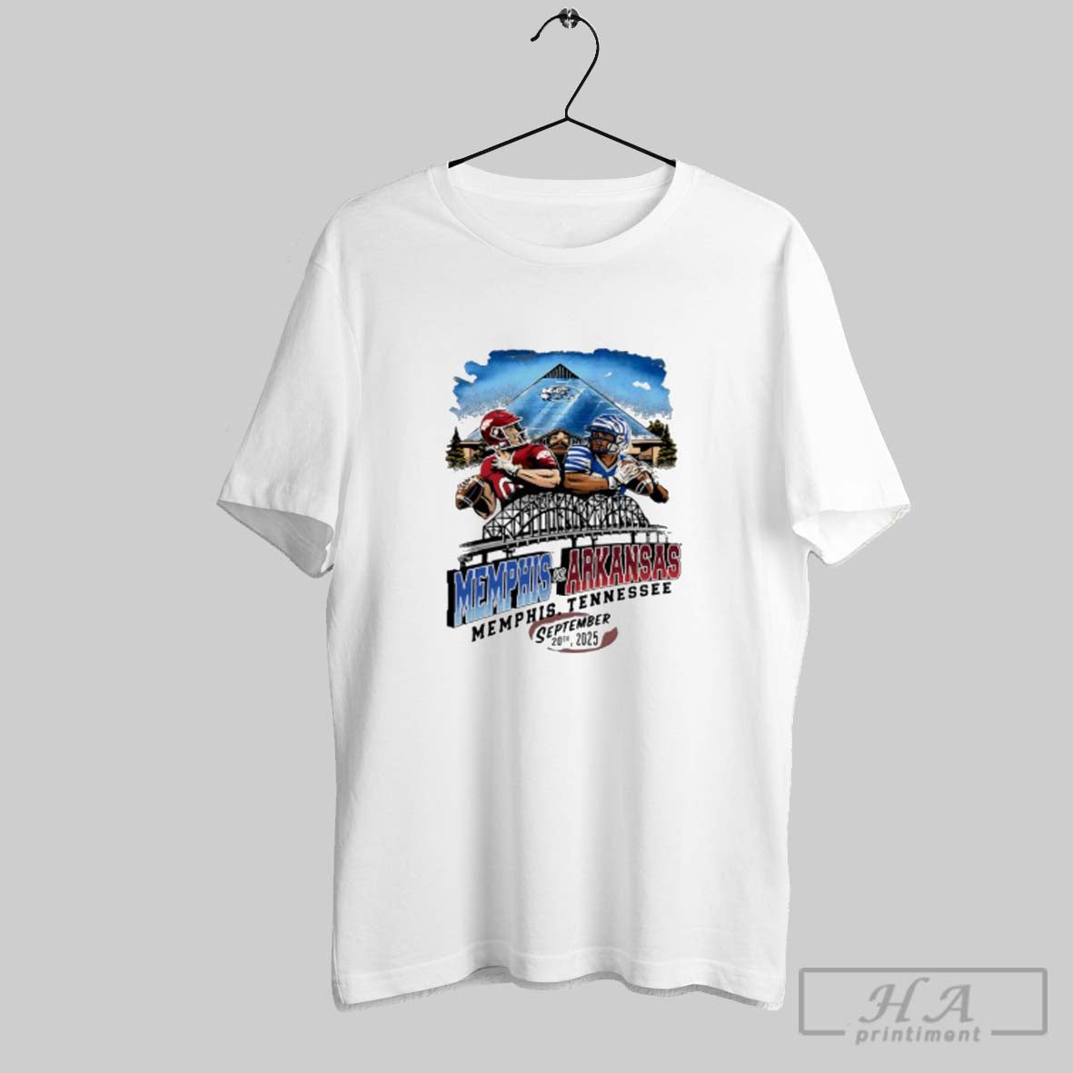Arkansas Razorbacks Vs Memphis Tigers Football Game - Adult & Kids T-Shirts, Sweatshirts & Hoodies apparel design preview 1