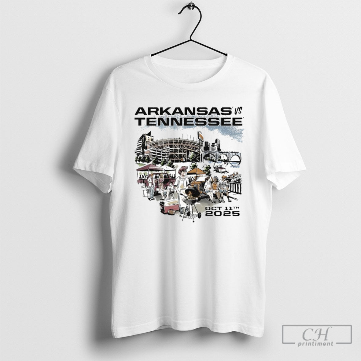 Arkansas Vs Tennessee Game Day 2025 October 11th - Adult & Kids T-Shirts, Sweatshirts & Hoodies apparel design preview 1