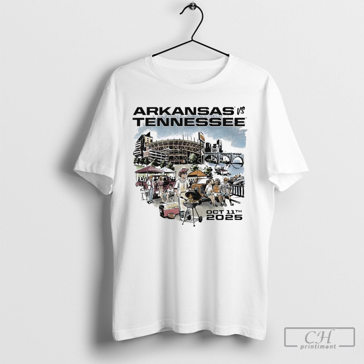Arkansas Vs Tennessee Oct 11th Game Day 2025 - Adult & Kids T-Shirts, Sweatshirts & Hoodies apparel design preview 1