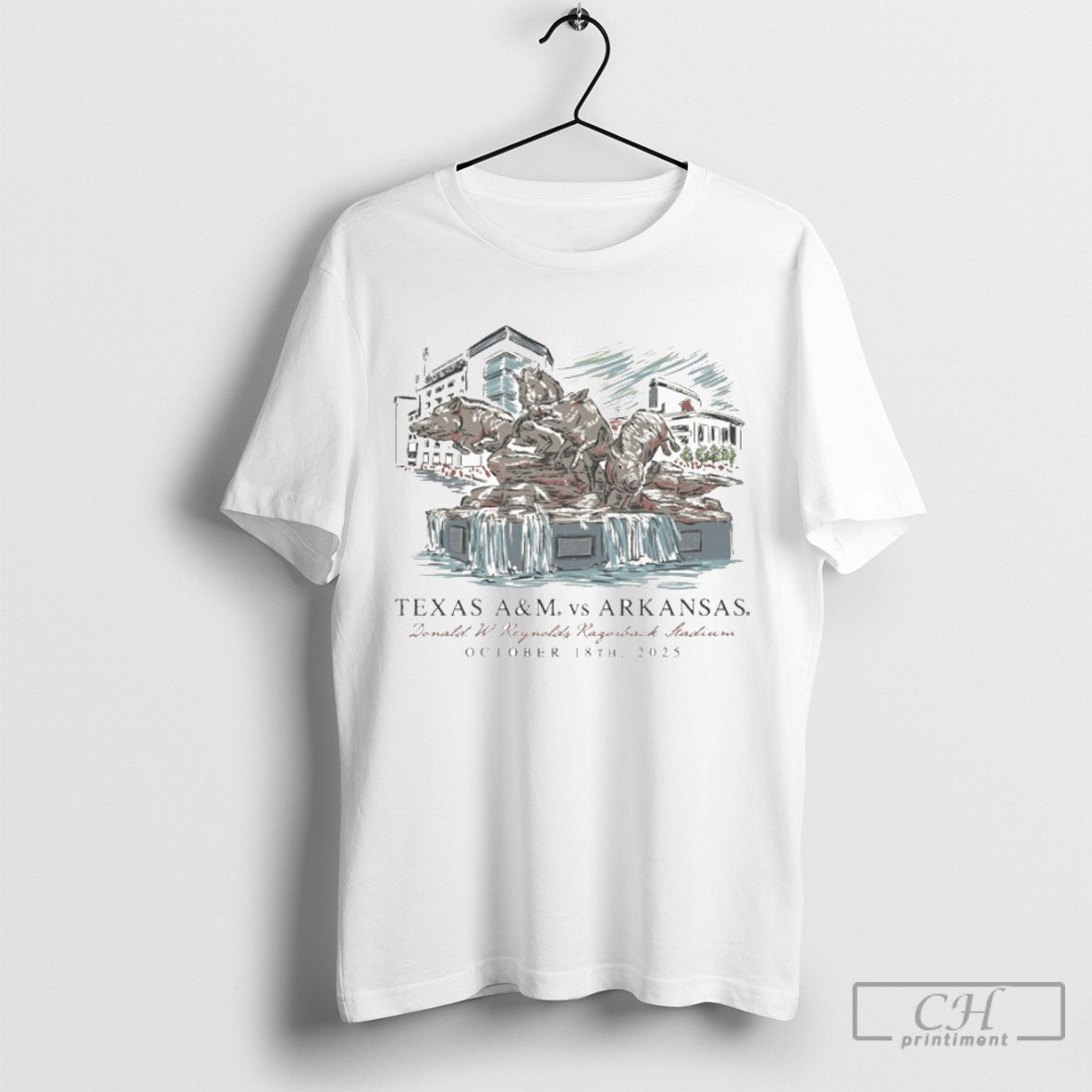 Arkansas Vs Texas Am Game Day 2025 October 18th - Adult & Kids T-Shirts, Sweatshirts & Hoodies apparel design preview 1