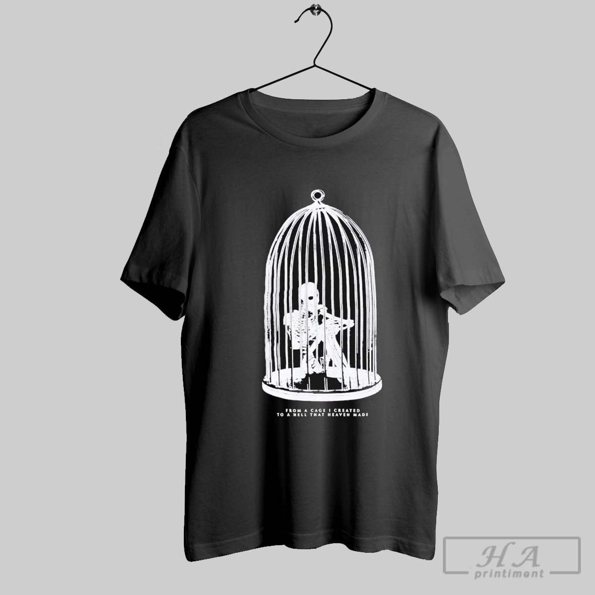 Asking Alexandria From A Cage I Created To Hell That - Adult & Kids T-Shirts, Sweatshirts & Hoodies apparel design preview 1