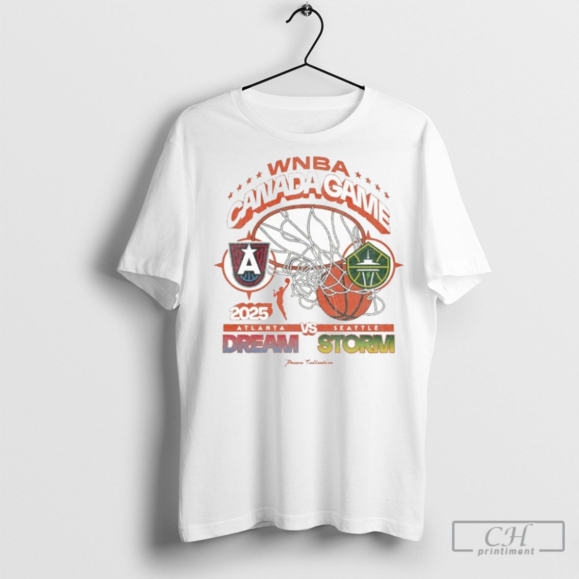 Atlanta Dream Vs Seattle Storm 2025 Wnba Canada Game - Adult & Kids T-Shirts, Sweatshirts & Hoodies apparel design preview 1