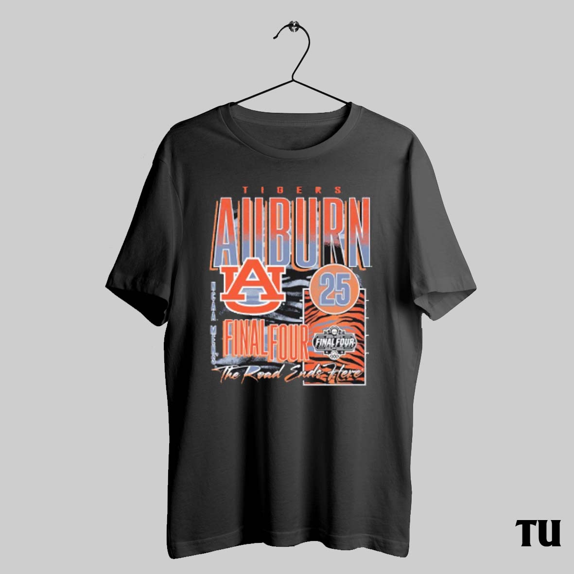 Auburn Tigers 2025 Ncaa Mens Basketball Final Four - Adult & Kids T-Shirts, Sweatshirts & Hoodies apparel design preview 1