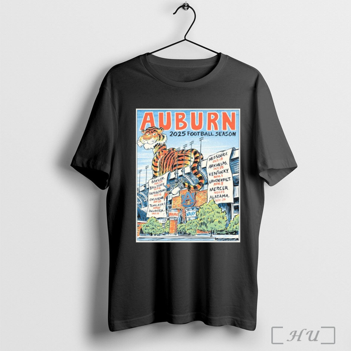 Auburn Tigers 2025 Season List - Adult & Kids T-Shirts, Sweatshirts & Hoodies apparel design preview 1