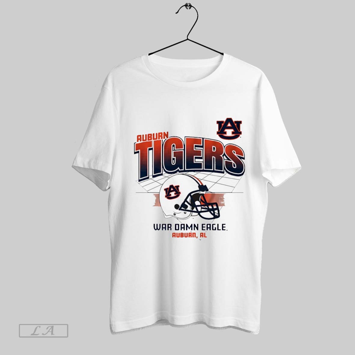 Auburn Tigers Football War Damn Eagle Helmet Grid - Adult & Kids T-Shirts, Sweatshirts & Hoodies apparel design preview 1