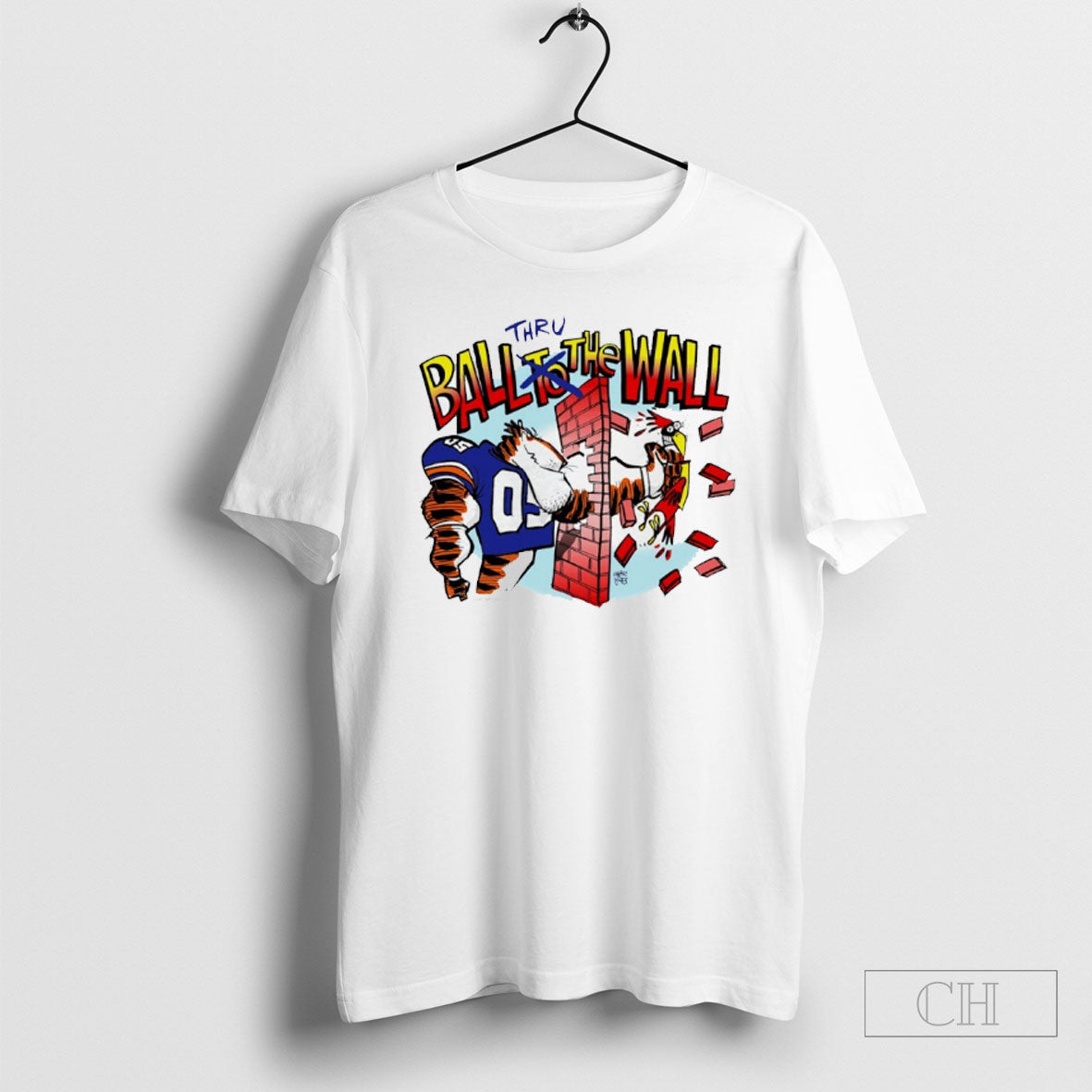 Auburn Tigers Ball Thru The Wall - Adult & Kids T-Shirts, Sweatshirts & Hoodies apparel design preview 1