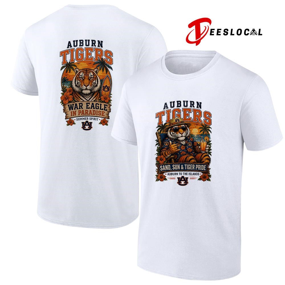 Auburn Tigers san and sun to the islands tropical - Adult & Kids T-Shirts, Sweatshirts & Hoodies apparel design preview 1