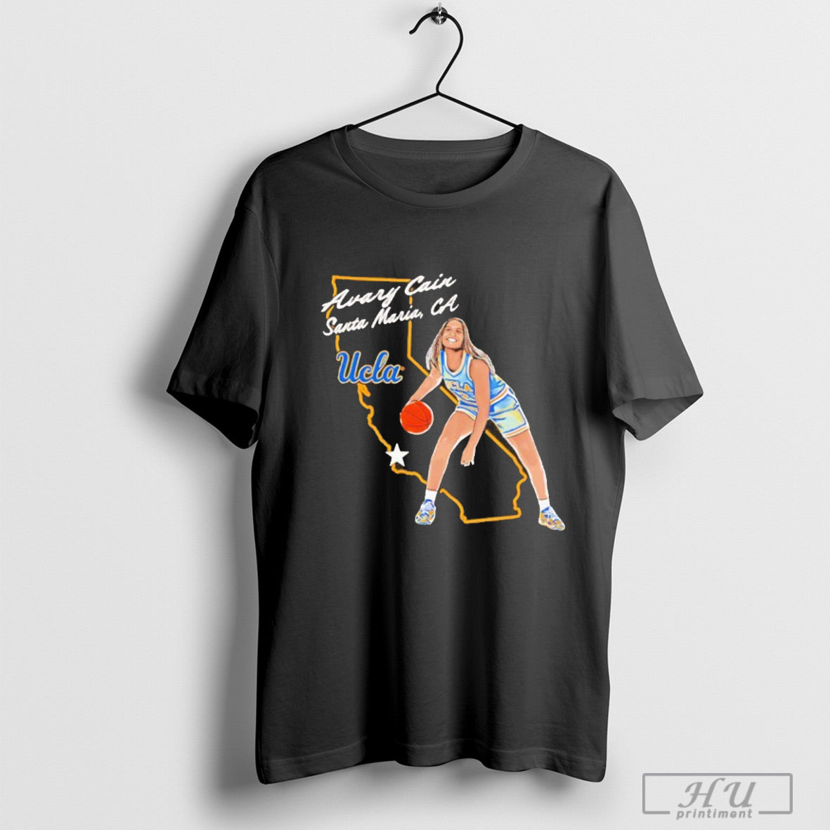 Avary Cain Ucla Basketball Hometown Cartoon - Adult & Kids T-Shirts, Sweatshirts & Hoodies apparel design preview 1