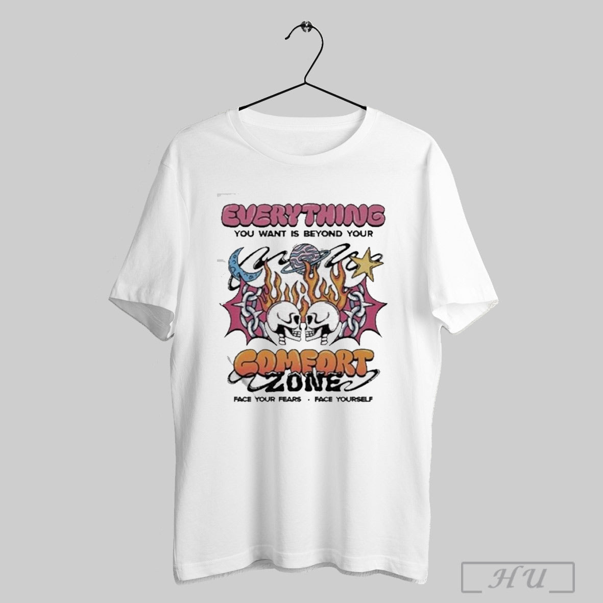 Awesome Everything You Want Is Beyond Your Comfort - Adult & Kids T-Shirts, Sweatshirts & Hoodies apparel design preview 1