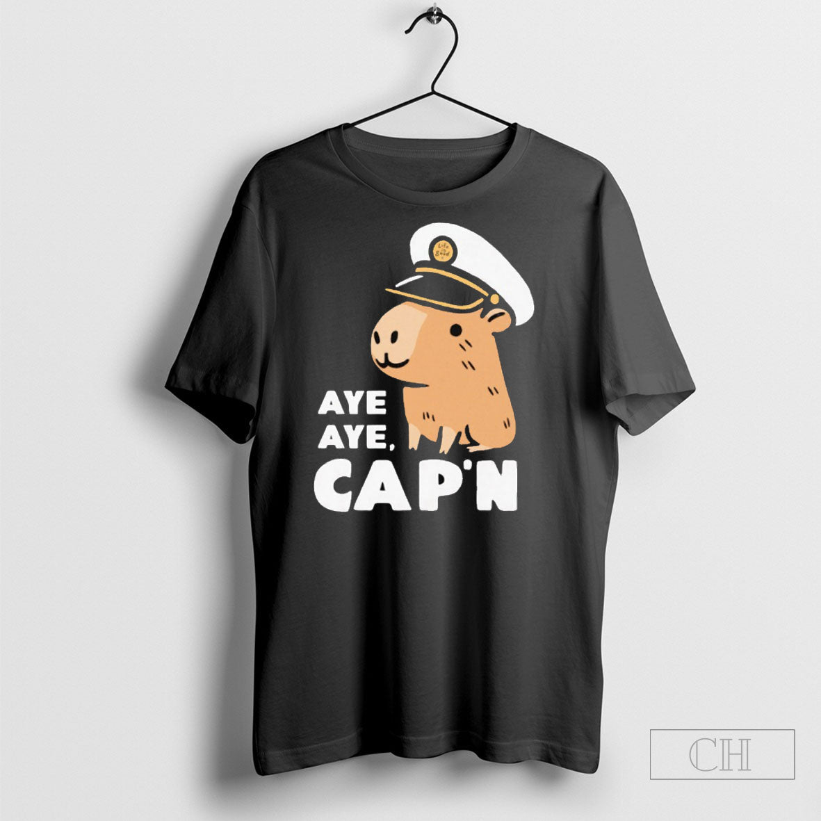 Aye Capn Capybara - Adult & Kids T-Shirts, Sweatshirts & Hoodies apparel design preview 1
