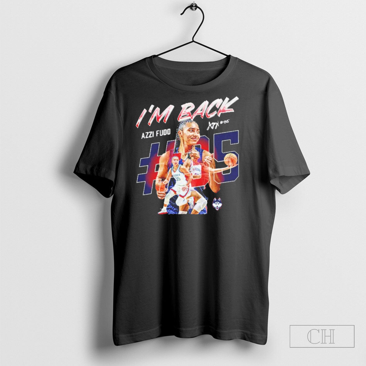Azzi Fudd Uconn Huskies 35 Im Back - Adult & Kids T-Shirts, Sweatshirts & Hoodies apparel design preview 1