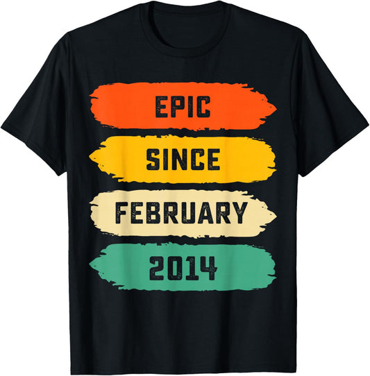 12Th Awesome Since February 2014 12 Years Old Long Sleeve Classic