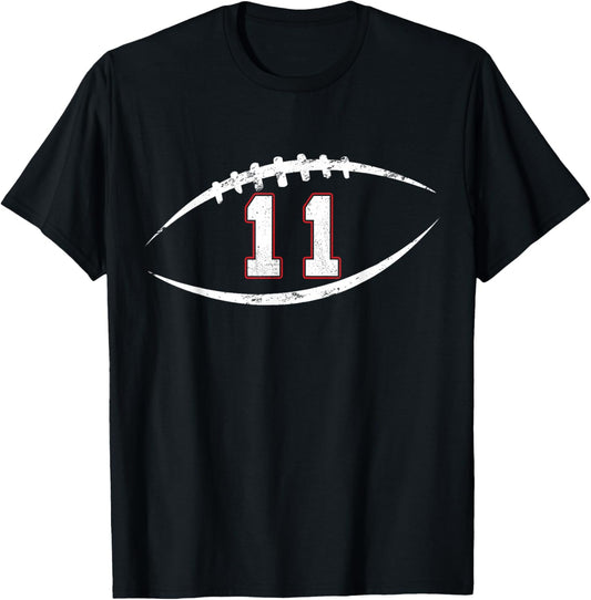 11 Number Football Player 11 Lucky Number Shirt Retro Apparel
