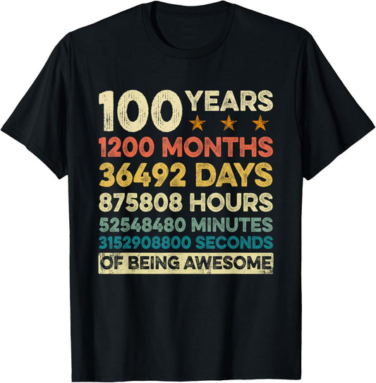 100Th 100 Years Old 1200 Months Hoodie Authentic Outfit