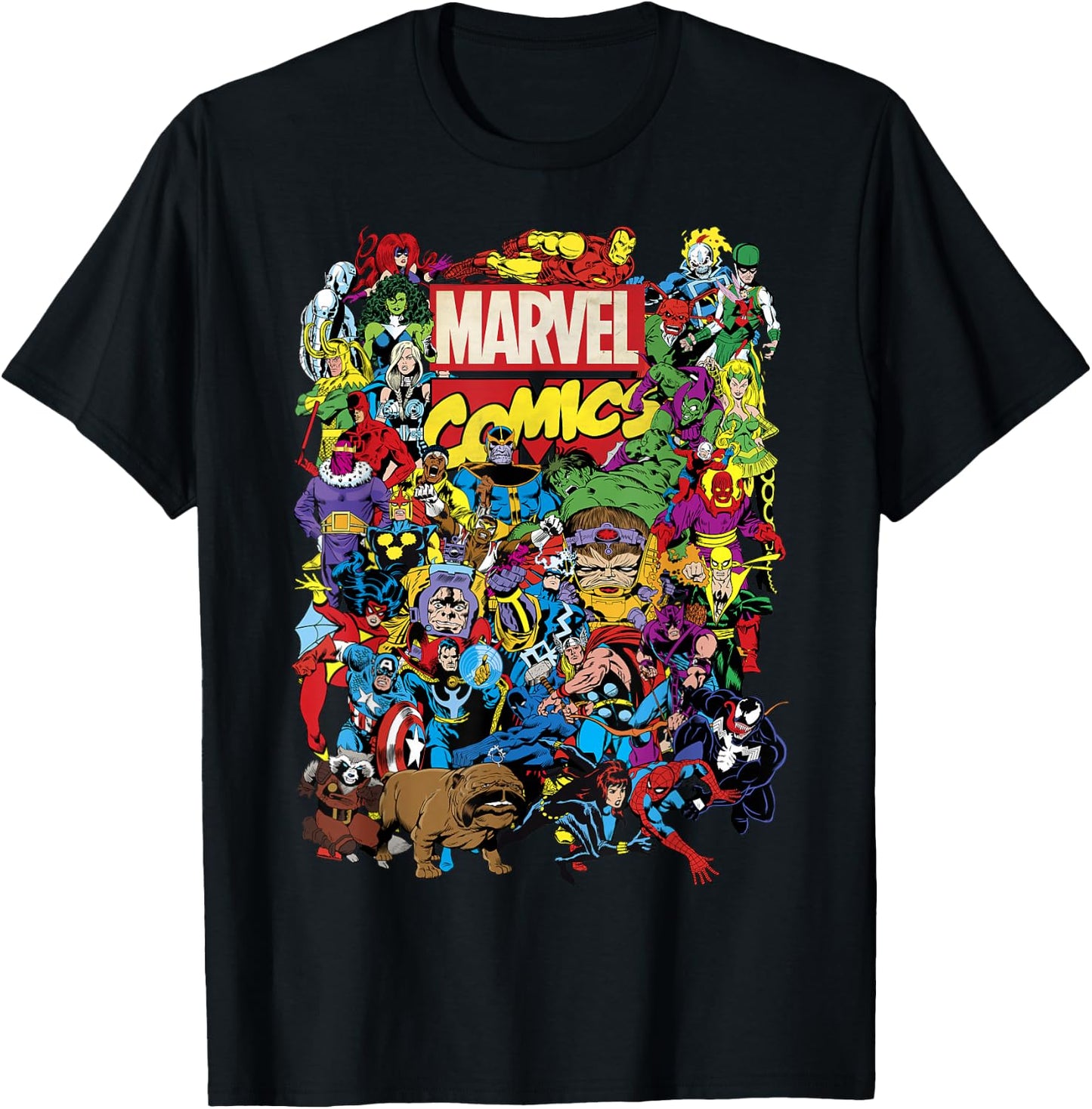 Comics Retro Classic Avengers Heroes Group Shot - Adult & Kids T-Shirts, Sweatshirts & Hoodies apparel design preview 1