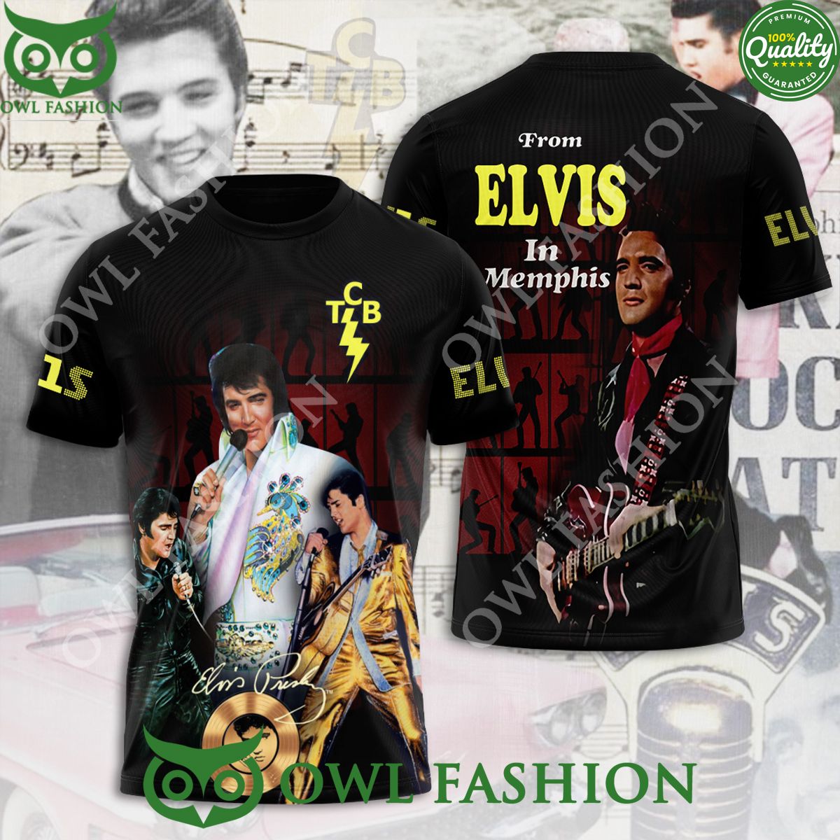 Elvis Presley In Memphis Rock Legend - Adult & Kids T-Shirts, Sweatshirts & Hoodies apparel design preview 1