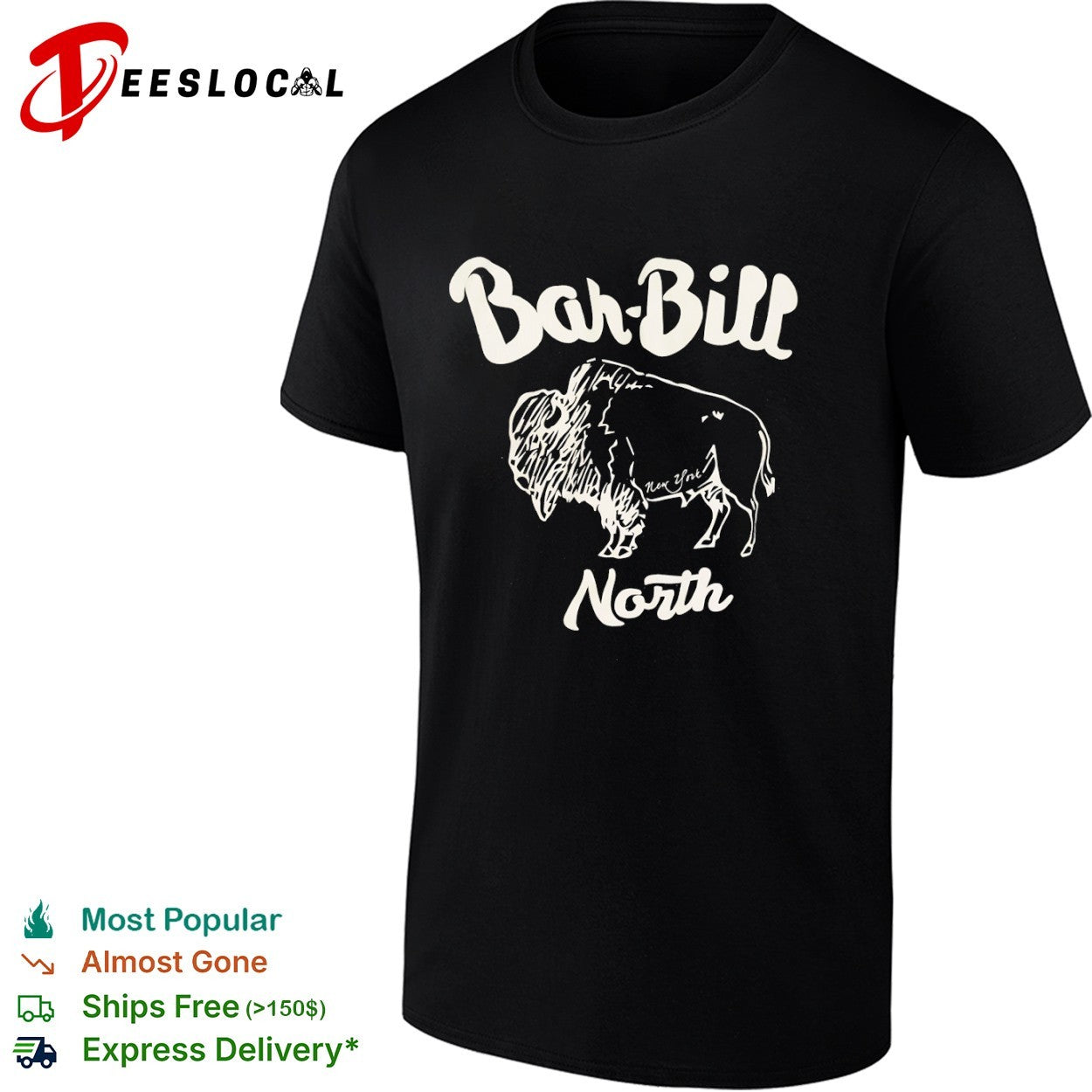 Bar Bill North Buffalo New York American Bison - Adult & Kids T-Shirts, Sweatshirts & Hoodies apparel design preview 1