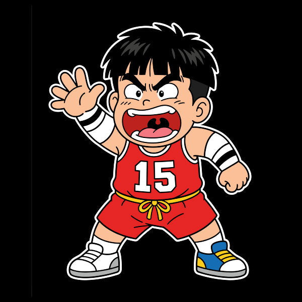 Basketball Power Retro Anime Sport - Adult & Kids T-Shirts, Sweatshirts & Hoodies apparel design preview 1