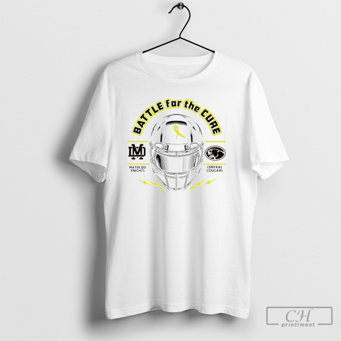 Battle For The Cure Mater Dei Knights Vs Central - Adult & Kids T-Shirts, Sweatshirts & Hoodies apparel design preview 1
