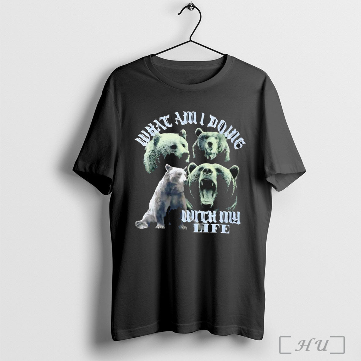 Bear What Am I Doing With My Life - Adult & Kids T-Shirts, Sweatshirts & Hoodies apparel design preview 1
